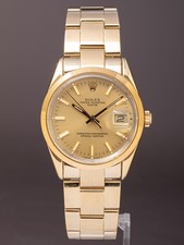 Vintage Rolex Gold Shell Quick Set Date 15505 w/Nice 78351 Oyster Bracelet! NICE