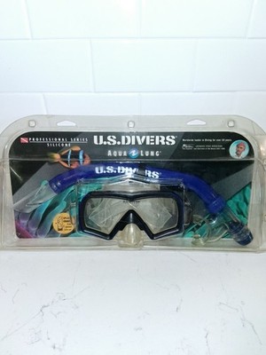 U.S. Divers Snorkel Set Goggles/Mask and Snorkel Tube Pro Series (Complete)