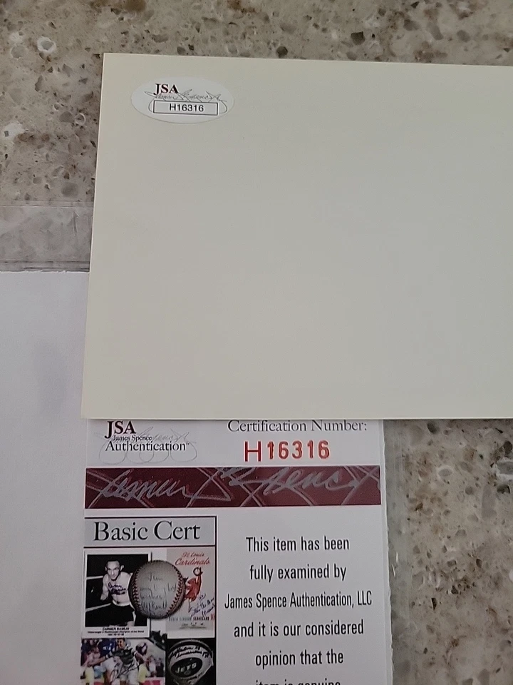 Charlie Gehringer SIGNED Autographed 3x5 Index Card JSA - Image 2 of 2