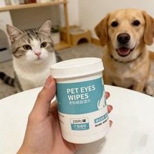 220Pcs Dog Eye Wipes Biodegradable, Hypoallergenic Cat Dog Eye Cleaner, Pet Tear