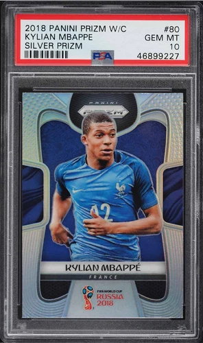 Kylian Mbappe World Cup 2018 Panini Prizm Kylian Mbappe World Cup #80 Silver