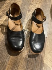 Zapatos planos Kork Ease Bellota Mary Jane cuero negro 8,5 correa dañada ver foto