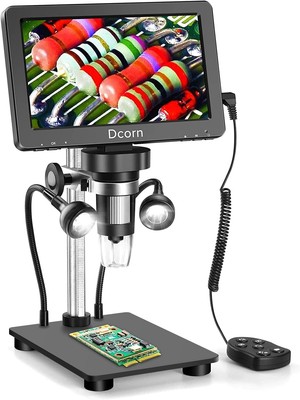 7'' 1200X Digital Microscope 12MP 1080P for Soldering, Coins, PC/Mac, LED, Re...