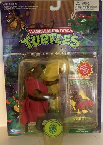 1992 Vintage Teenage Mutant Ninja Turtles Splinter Playmates  TMNT Trading Card