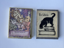 Antioch Bookplate Book Plate Company Where the Wild Things Are & Ex Libris Cat