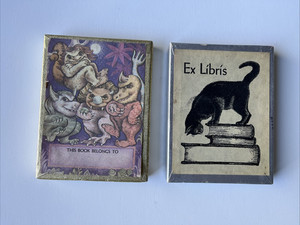 Antioch Bookplate Book Plate Company Where the Wild Things Are & Ex Libris Cat