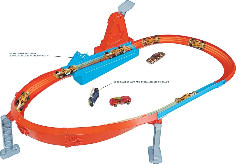 Hot Wheels Rapid Raceway Track Racing Set Multi-Car Launcher w/ 1 Car - Image 3 of 4