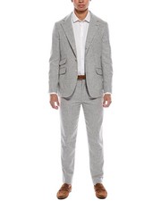 BRUNELLO CUCINELLI MEN'S PEARL WOOL BLEND THREE-BUTTON SUIT MSRP 7250
