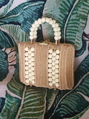Golden Girls Wicker Purse Vintage Style Sophia Petrillo Beaded Rattan bag