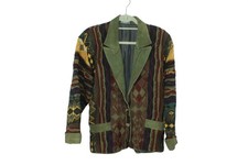 Vintage Coogi Women's Pure Wool Sweater Blazer Tapestry Multicolor Size Medium