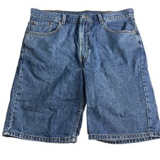 Levi s 505 Regular Fit Denim Jean Shorts Men s 38 Blue 100 Cotton Dad Jorts