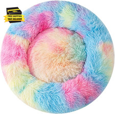 Cat Beds for Indoor Cat Dog Bed Dog Donut Bed Small Pet Bed Dog Calming Bed Warm