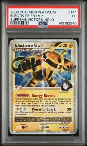 PSA 1 2009 POKEMON PLATINUM SUPREME VICTORS #144 ELECTIVIRE FB LV.X | POP 9