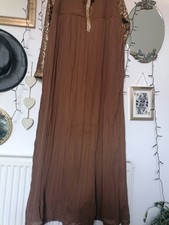 Loose Fitting Highly Embellished Sleeves Asian Maxi Dress In Very Good Condition