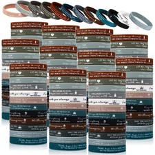 240 Pcs Bible Verse Christian Silicone Bracelets Bulk Christmas Scripture Rubber