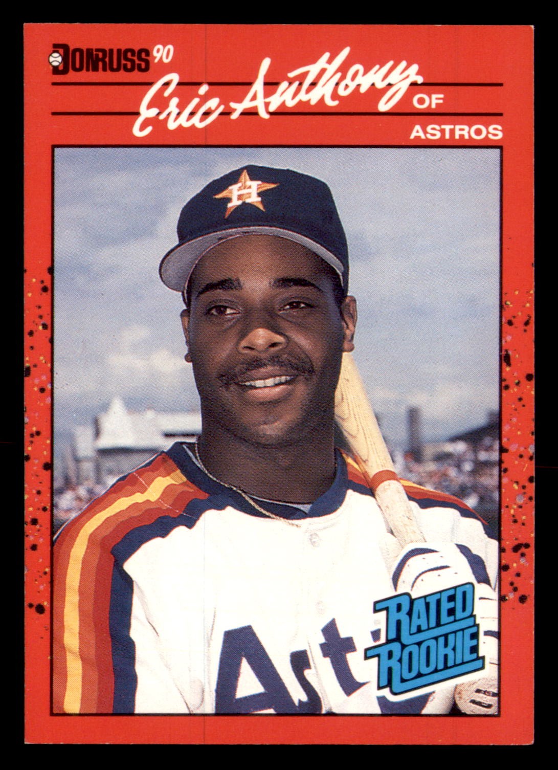 Eric Anthony Base Donruss Aqueous Test Issue 34 EX