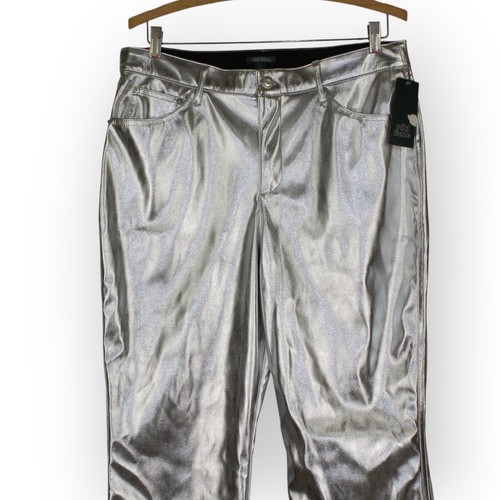 NEU 12 WILD FABLE hoch geschnitten Stretch Schlag Metallic Silber Hose KOSTENLOSER VERSAND - Bild 8 von 12