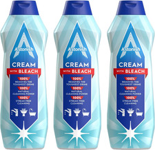 Astonish Multi-Purpose Cream Cleaner with Bleach, 3 x 500ml Bottles 5.73 per litre