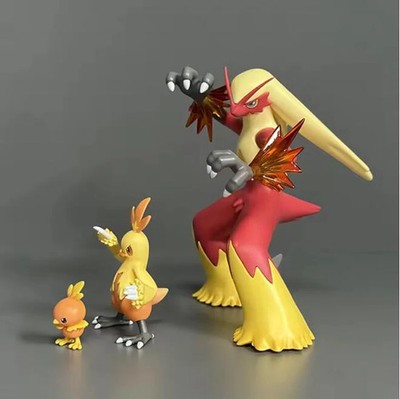 3pcs Torchic Combusken Blaziken Anime Figure Set PVC Model Toy Gift