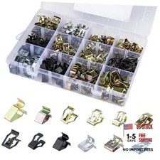 240 PCS 12 Sizes Auto Car U-Clips, Metal Trim Clips, Trim Moulding Clip Kit