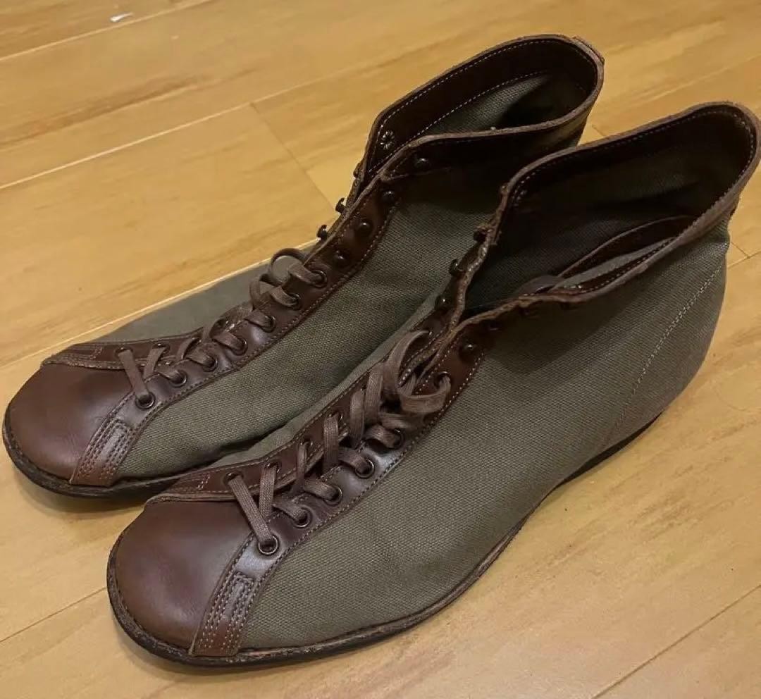 CLINCH Mast Trainer Horsehide Canvas Boots Black Khaki CN-MT Last