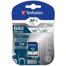 Verbatim Pro Sdxc 64Gb Memory Card NEW