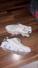 Nike Shox Herren Sneaker Low Top atmungsaktiv Weiß/Silber EU 38 US 7