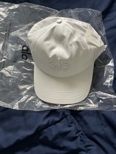 Alo Yoga White Logo Baseball Cap Hat One Size...