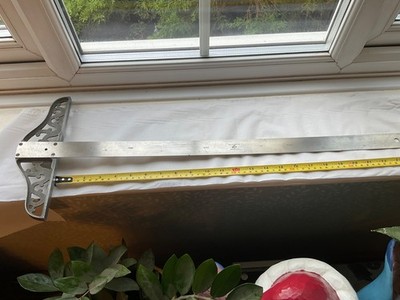 Starrett 163 Architekt Ingenieur Zeichner T 24'' Vierkant Zollstock 1902 seltenes Werkzeug