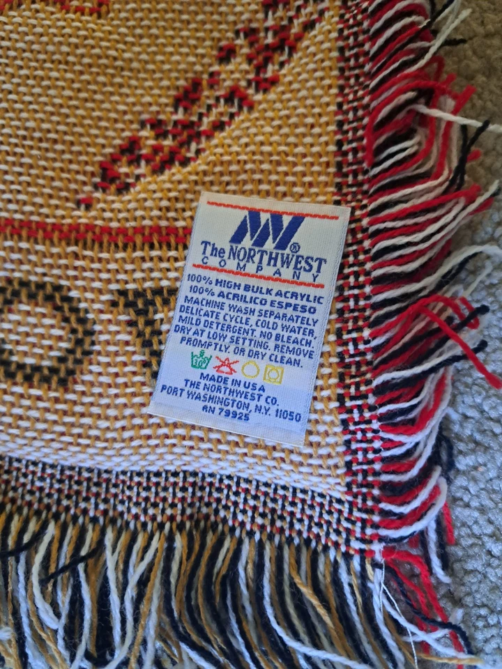 Vtg 90s WWF Rocky Maivia THE ROCK Know Your Role Throw Blanket! RARE - Image 3 of 3