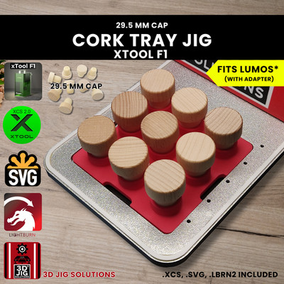 xTool F1 Wine Cork Jig | Bottle Stopper Laser Engraving Template