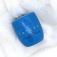 TATCHA BEAUTY Indigo Overnight Repair Serum in Cream Treatment - 10ml Travel NEW