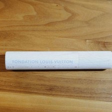 Louis Vuitton Foundation Ballpoint Pen Chrome Trim W/Wood Case Good Condition