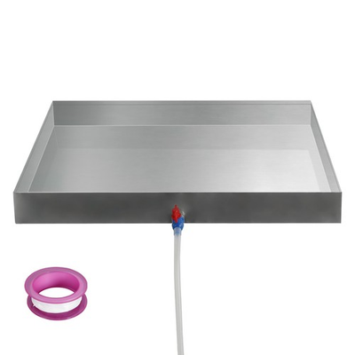 #ad Washing Machine Pan with Drain Hole Stainless Steel Washing Machine Drain Pan $92.99