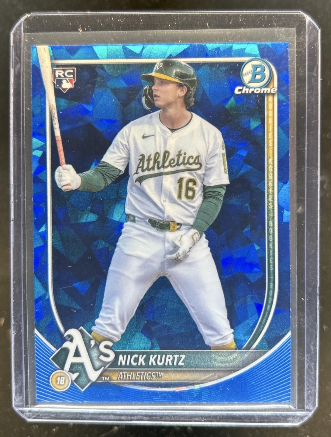 2025 Bowman Chrome Sapphire Nick Kurtz RC Rookie #93 Athletics
