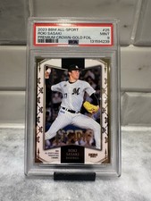 2023 BBM ALL-SPORT PREMIUM CROWN #25 ROKI SASAKI GOLD FOIL /100 Rc PSA 9