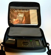 Fluke 650 LAN Cable Meter Coax Tester Kit 10MHz w/ Case, Manual Works
