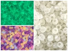 50pcs Glow in the Dark Pony Beads, 8mm UV Reactive Resin Beads, 3.5mm Hole