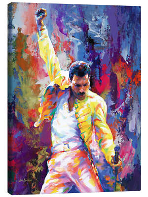 Leinwandbild Freddie Mercury Pop Art Porträt - Leon Devenice