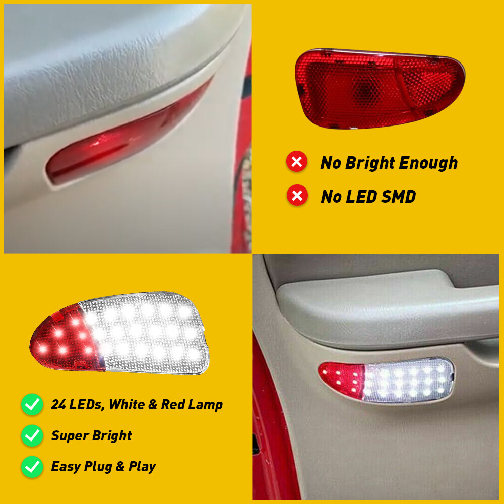 2/4X LED Panel Door Interior Courtesy Light Pair Lamp For 19972003