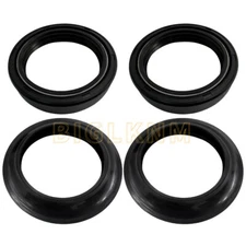 4pcs 43x55x11 Motorcycle Front Fork Damper Shock Absorber Oil Seal & Dust Seals