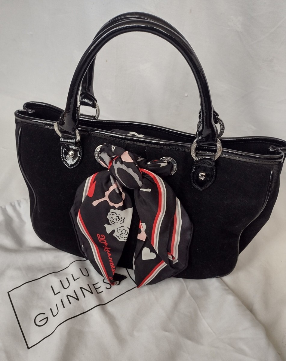 Rare LULU GUINNESS 20th Anniversary Bag with Scarf Dust Bag
