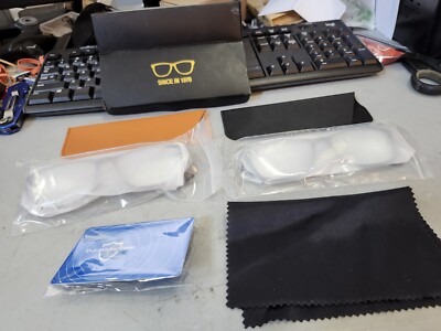  2 Pack Blue Light Blocking Glasses Women/Men, Light Black & Leopard W/Case
