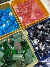 Bulk Lot Stones Gemstones Glass Beads Mix Shape Mixed DIY Jewelry 3 LB Loose