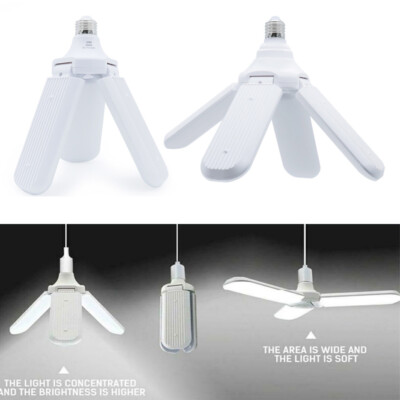 AC95-265V LED Folding Fan Light Bulb 30W 45W 60W Bulb E27 Warm White Cool White