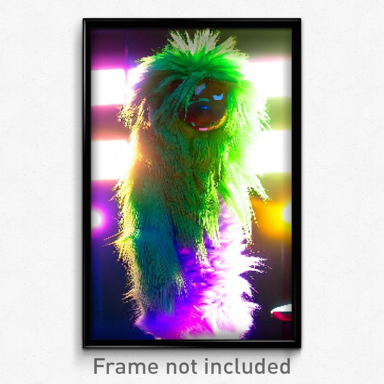 8-Bit Psychedelic Pixel Art Poster - Trippy Video Game Print