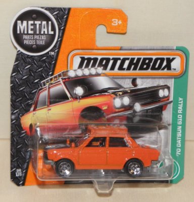 2017 Matchbox '70 DATSUN 510 RALLY orange - MBX Explorers # 94 DVN33 PREMIERE