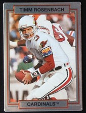 1990 Action Packed Timm Rosenbach #81 RC Rookie NFL Football Card Cardinals. rookie card picture