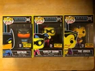 Funko Pop DC Black Light Batman Animated Joker Harley Quinn Hot Topic Blacklight