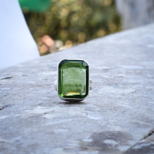 Peridot Topas Edelstein 925 Sterling Silber Handgemacht Ring Alle Größe - 第 1/5 張圖片